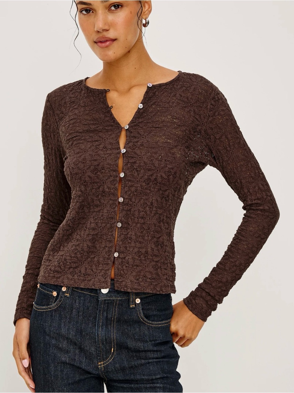 RAILS Cyrah lace cardigan